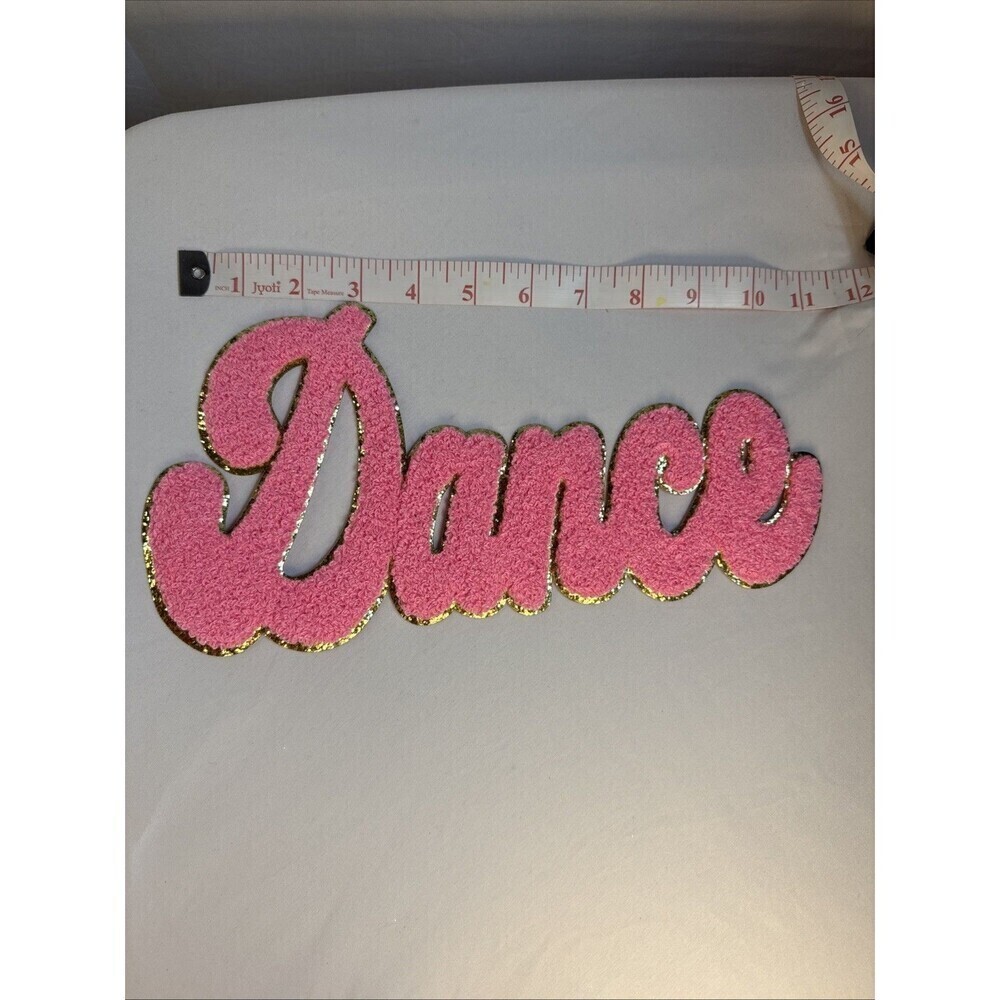 Pink Chenille Dance With Gold Trim New